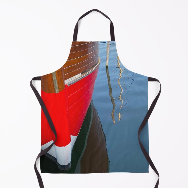 Item preview, Reflections of a red wooden boat, Klosters, Hiddensee, DE designed and sold by Michael Brewer.