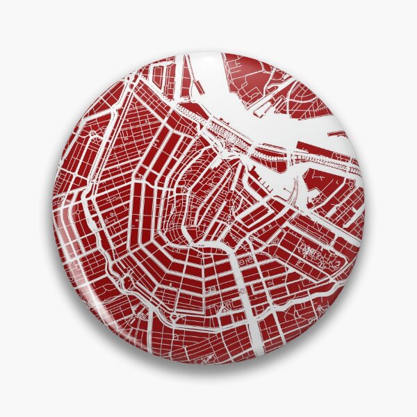 Item preview, Amsterdam, Netherlands, City Map - Red designed and sold by helloadventure.