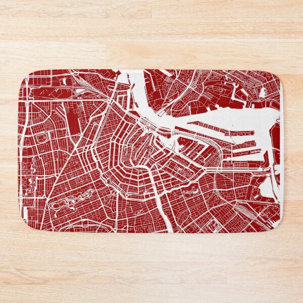 Item preview, Amsterdam, Netherlands, City Map - Red designed and sold by helloadventure.