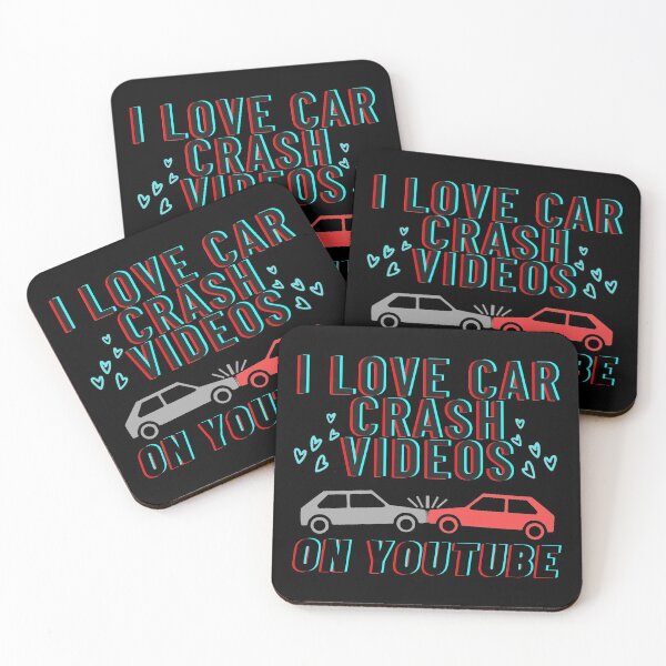 Item preview, I love car crash videos on YouTube  designed and sold by LukjanovArt.