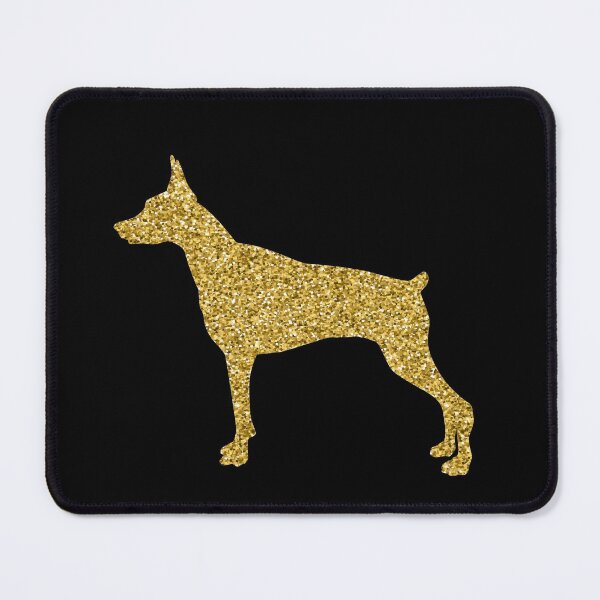 Artikelvorschau, Goldglitter Dobermann Dobie Hundegeschenk entworfen und verkauft von LusterCraft.