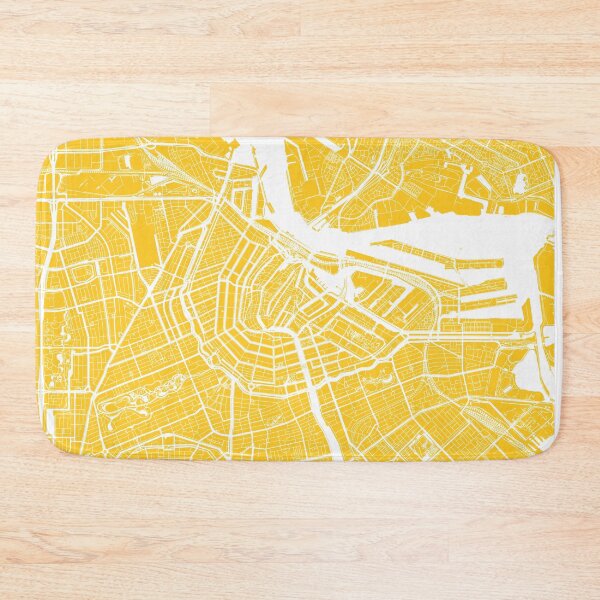 Item preview, Amsterdam, Netherlands, City Map - Yellow designed and sold by helloadventure.
