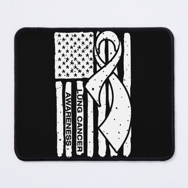 Item preview, Lung Cancer Awareness Ribbon American Flag designed and sold by Tadmab.