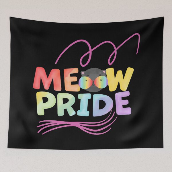 Item preview, Meow Pride - Cat Pride Rainbow Flag designed and sold by Rainbows Rock.