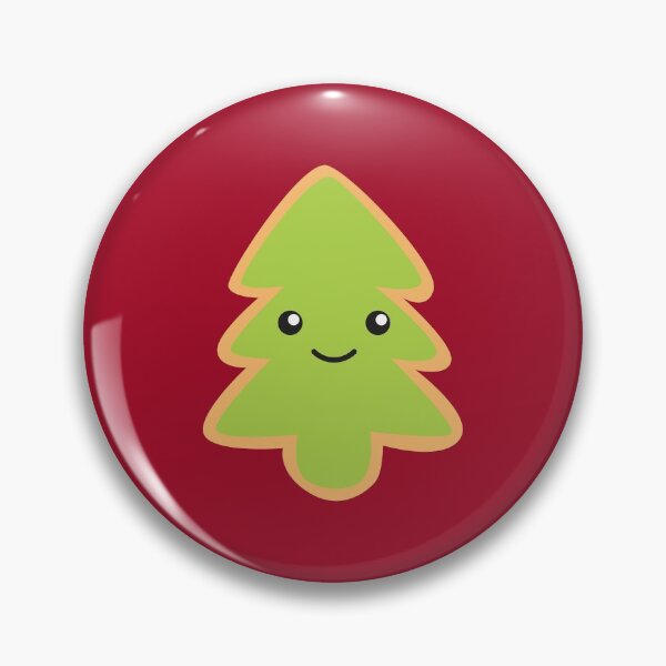 Item preview, Cute Kawaii Christmas Tree Cookie designed and sold by Hedgie Designs.