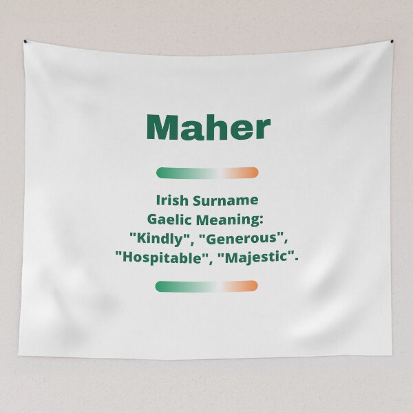Item preview, Maher Family Surname Meaning designed and sold by teewearstyle.