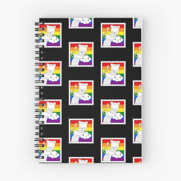 Item preview, Meow Pride - Cat Pride Rainbow Stamp On Black designed and sold by Rainbows Rock.