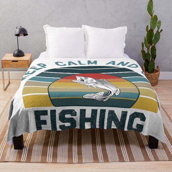 Artikelvorschau, cooles „Keep Calm And Go Fishing“-Vintage-Retro entworfen und verkauft von Shorim.