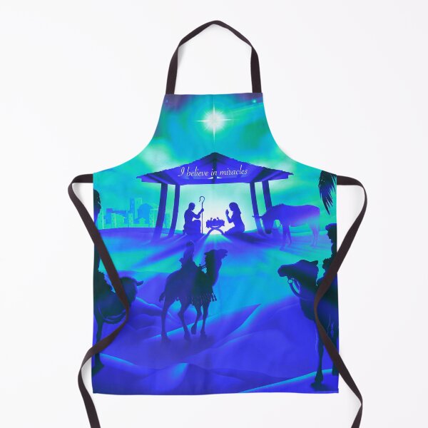 Item preview, I Believe in Miracles - Christmas Nativity Blue Green Effect designed and sold by Imemewell.