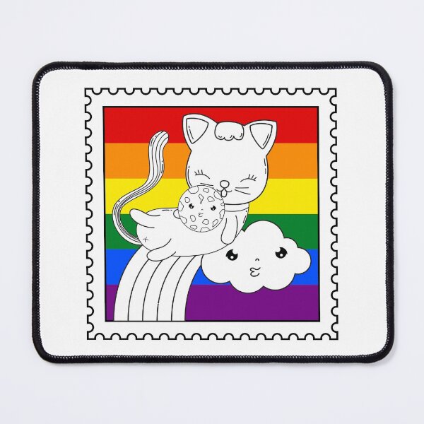 Item preview, Meow Pride - Cat Pride Rainbow Stamp On White designed and sold by Rainbows Rock.
