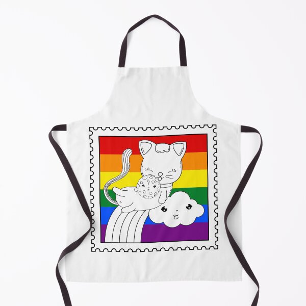 Item preview, Meow Pride - Cat Pride Rainbow Stamp On White designed and sold by Rainbows Rock.