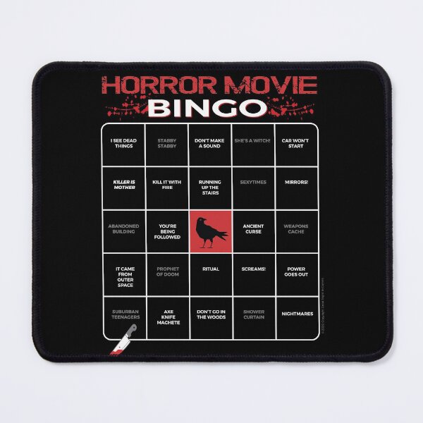 Item preview, Horror Movie Bingo designed and sold by Birdbrook Academy.