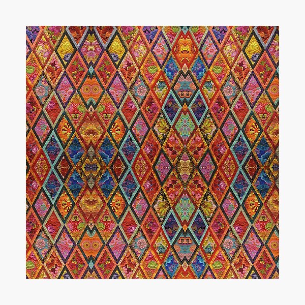 Item preview, Uzbek ikat, rainbow colors designed and sold by Abstract-Shop-0.