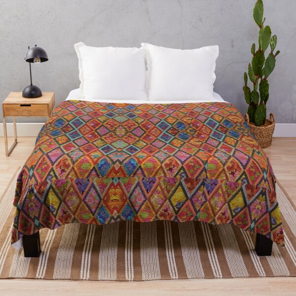 Item preview, Uzbek ikat, rainbow colors designed and sold by Abstract-Shop-0.