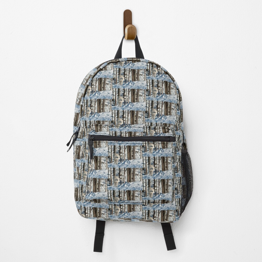 Vista previa del artículo con la obra «Mochila», diseñado y vendido por WolvesOnly.