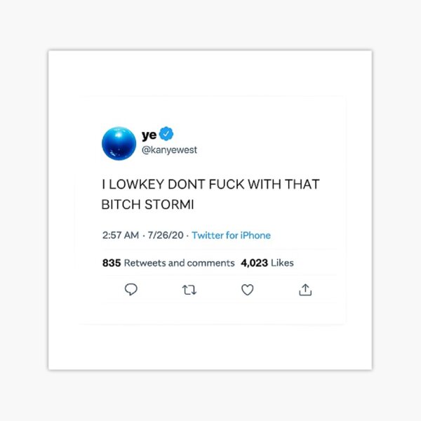 I LOWKEY DONT F WITH THAT B STORMI Sticker