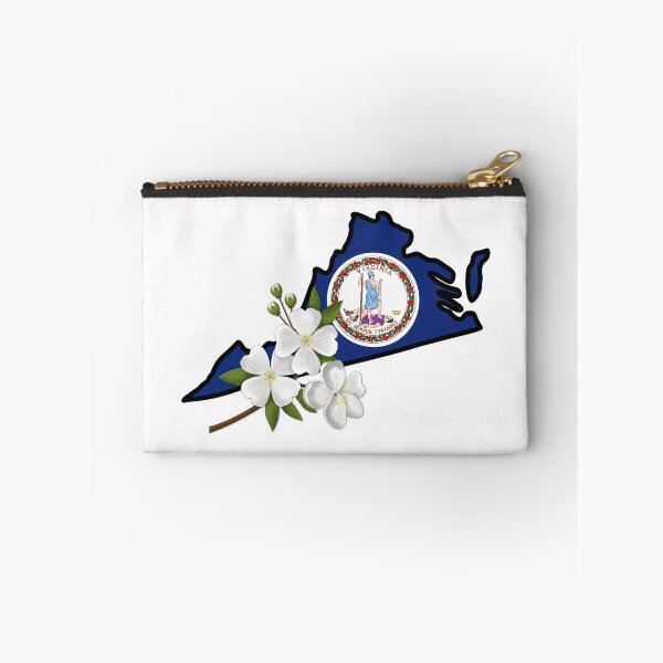 Item preview, State of Virginia Flag with State Flower Flowering Dogwood (White) designed and sold by Gsallicat.