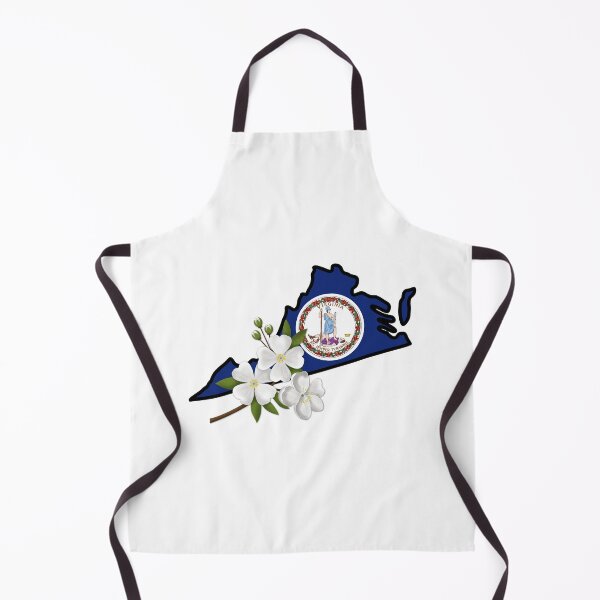 Item preview, State of Virginia Flag with State Flower Flowering Dogwood (White) designed and sold by Gsallicat.