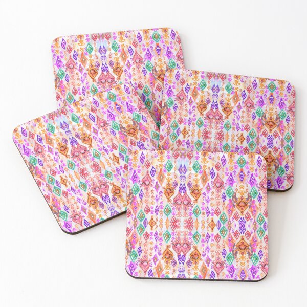 Item preview, Uzbek ikat, rainbow colors designed and sold by Abstract-Shop-0.