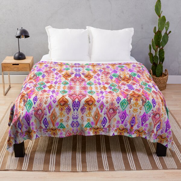 Item preview, Uzbek ikat, rainbow colors designed and sold by Abstract-Shop-0.