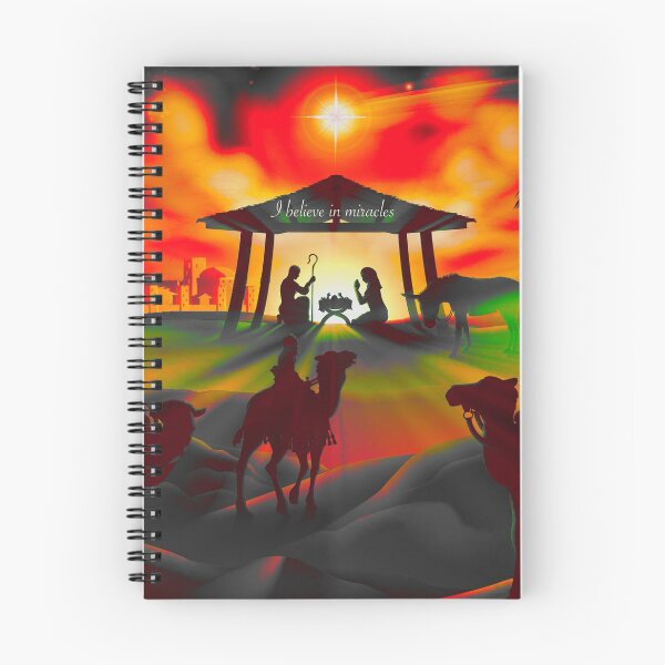 Item preview, I Believe in Miracles - Christmas Nativity Yellow Orange Green Effect designed and sold by Imemewell.