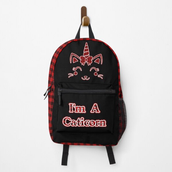 Item preview, I'm A Caticorn Red Buffalo Plaid designed and sold by franktact.