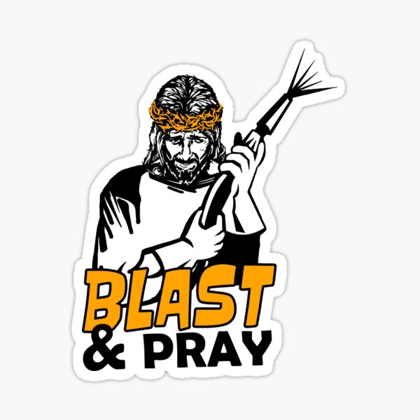 Artikel-Vorschau von Strahlen und Beten; Sandstrahlen;, designt und verkauft von StickerApe.