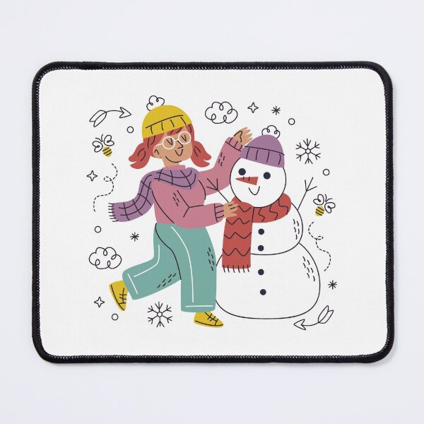 Item preview, girl play with snowman designed and sold by zarinestore.