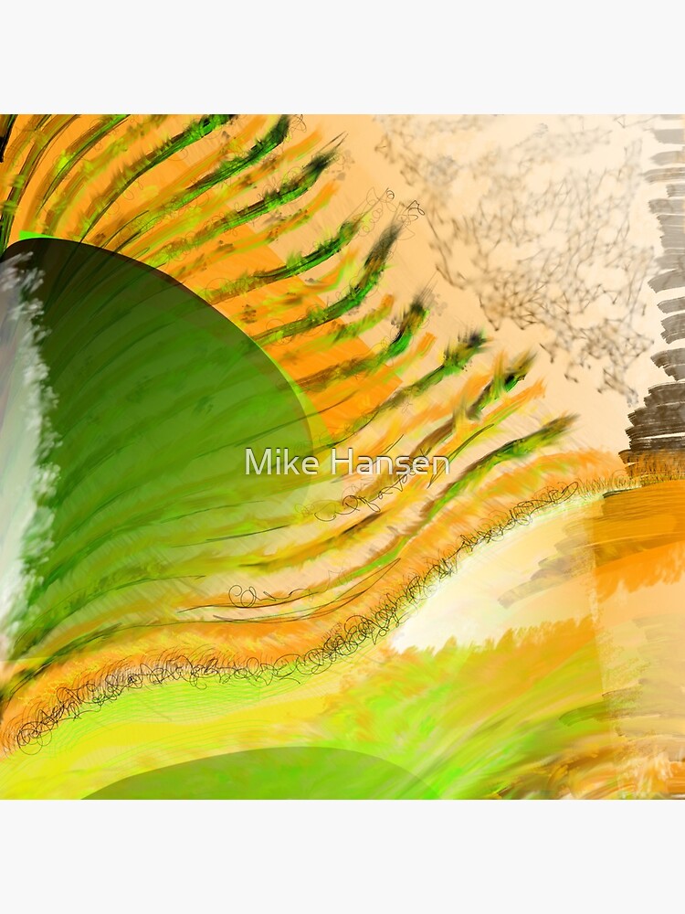 Artwork view, Feathered Sun Breeze Abstract designed and sold by Mike Hansen