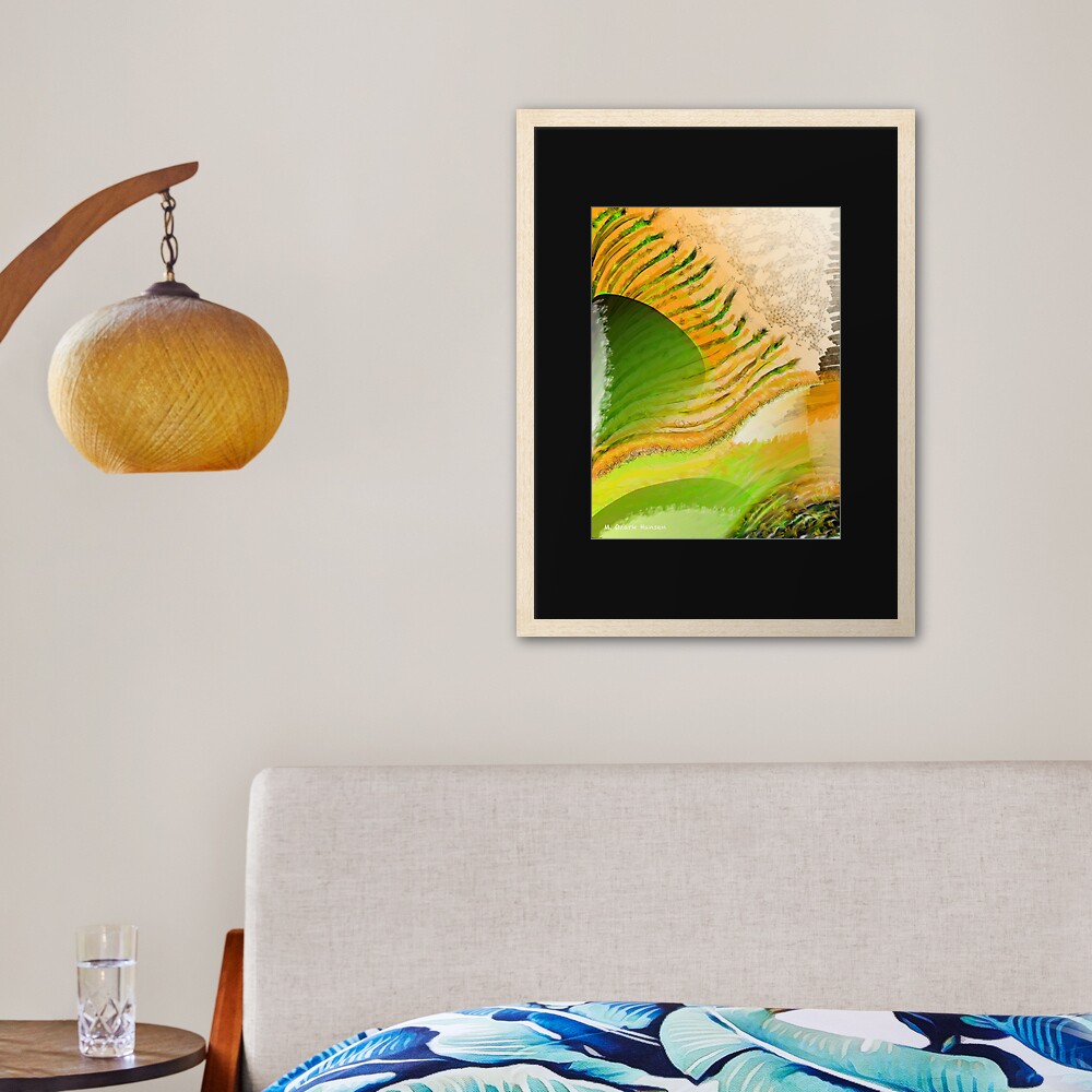 Feathered Sun Breeze Abstract Framed Art Print