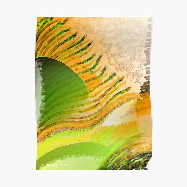 Feathered Sun Breeze Abstract Poster