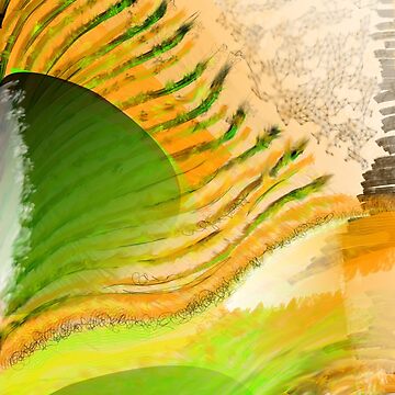 Artwork thumbnail, Feathered Sun Breeze Abstract by Mike Hansen