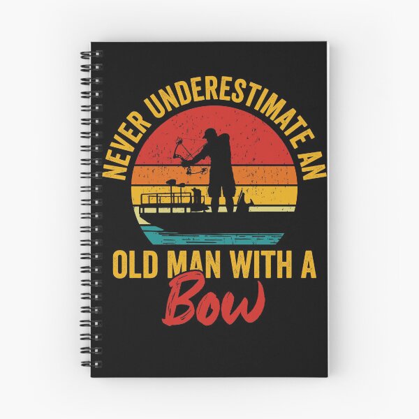 Item preview, never underestimate an old man with a bow , bowfisher vintage design bowfishing designed and sold by QUEEN-WIVER.