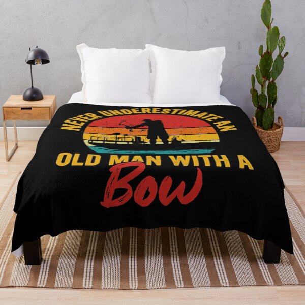 Item preview, never underestimate an old man with a bow , bowfisher vintage design bowfishing  designed and sold by QUEEN-WIVER.