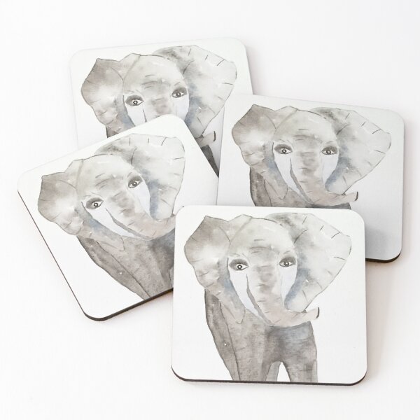 Item preview, Elephant watercolor painting  designed and sold by WatercolorFinds.