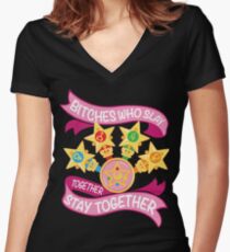 Slay Together, Stay Together - Sailor Scouts Women's Fitted V-Neck T-Shirt