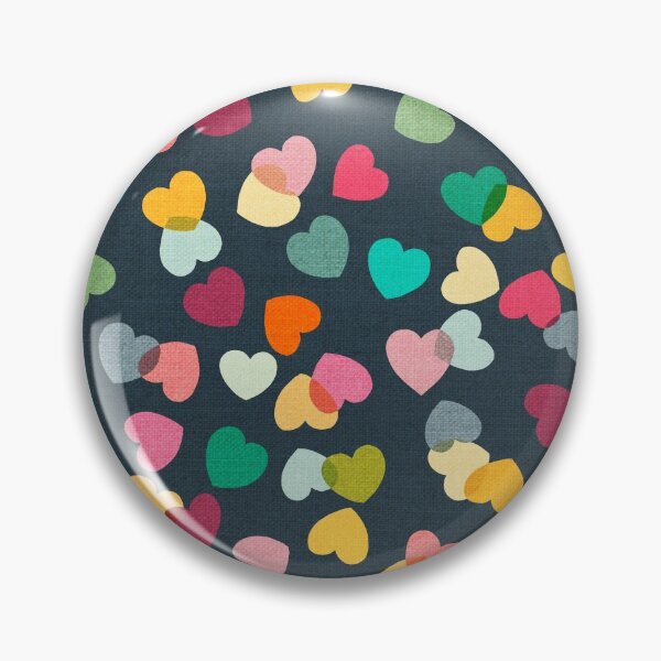 Item preview, Love Hearts Confetti Rainbow on Ink - Large designed and sold by Cecilia Mok.