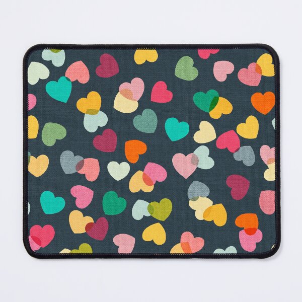 Item preview, Love Hearts Confetti Rainbow on Ink - Large designed and sold by Cecilia Mok.