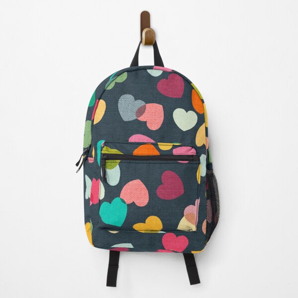 Item preview, Love Hearts Confetti Rainbow on Ink - Large designed and sold by Cecilia Mok.