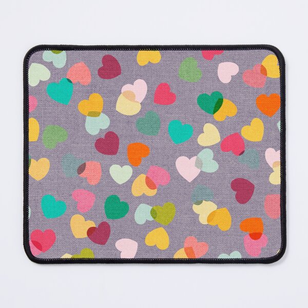 Item preview, Love Hearts Confetti Rainbow on Purple Mauve - Large designed and sold by Cecilia Mok.