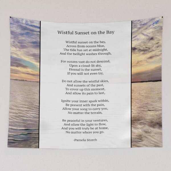 Item preview, Wistful Sunset on the Bay Poem designed and sold by Pamela Storch.