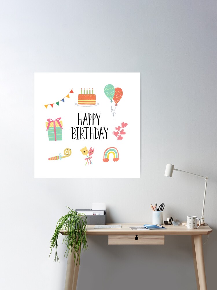 Copy of Happy birthday Poster for Sale by Arty-ihsane