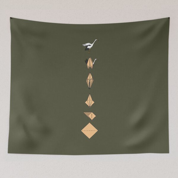 Item preview, Origami Paper Crane Funny Evolution Art designed and sold by MrEddie10.