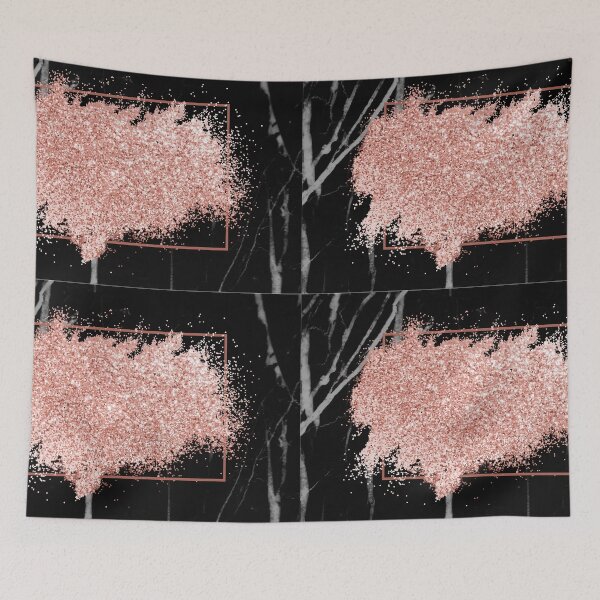 Item preview, Black Marble & Blush Pink Geometric Art designed and sold by newburyboutique.