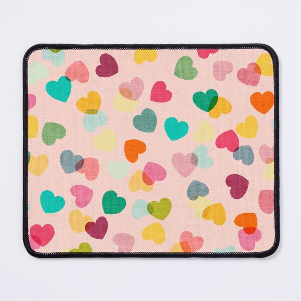 Item preview, Love Hearts Confetti Rainbow on Icing Pink - Large designed and sold by Cecilia Mok.