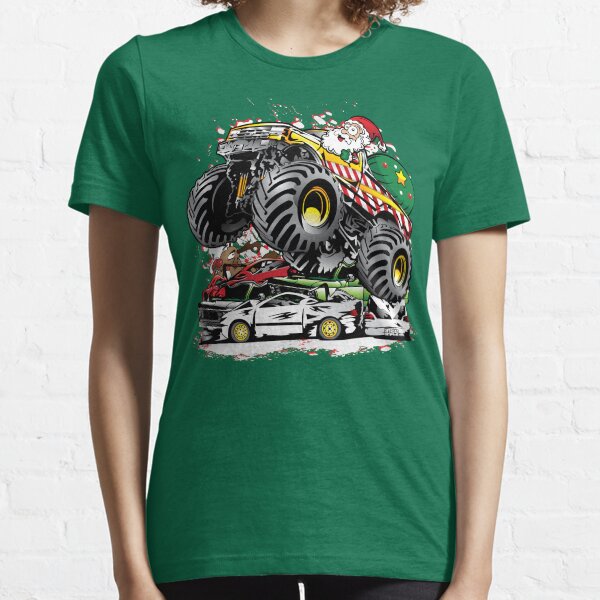 Monster Truck Santa Claus Ugly Christmas Stunt Essential T-Shirt