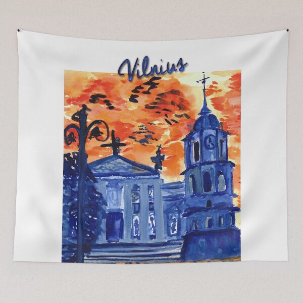 Item preview, Orange - Blue Vilnius designed and sold by nastiaart.