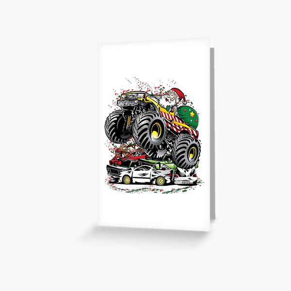 Item preview, Monster Truck Santa Claus Ugly Christmas Stunt designed and sold by offroadstyles.