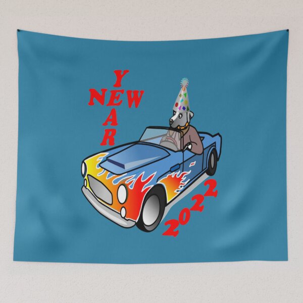 Item preview,  Dog In Sports Car for New Year 2022  designed and sold by CheeryDK.