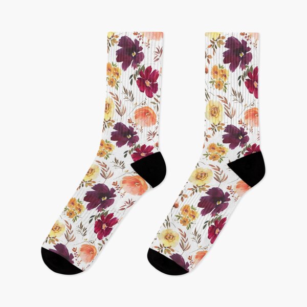 Item preview, Fall Florals Autumn Flowers Pattern designed and sold by WildAliceArt.